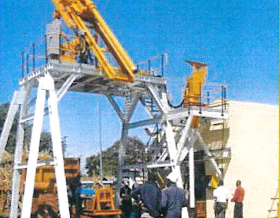 Concrete batching plant installation